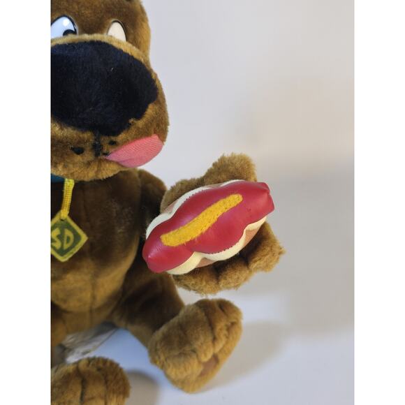 11" Scooby Doo Plush Holding Hot Dog 1998 Cartoon Network - Picture 2 of 8